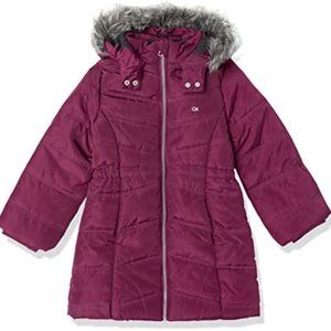 Calvin Klein Girls Aerial Hooded Puffer Jacket